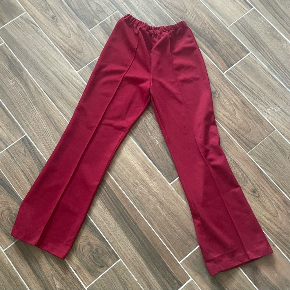Stylish Red Wide-Leg Pants